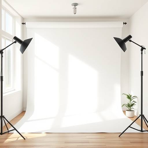 Bright and minimalist photo studio with seamless backdrops and natural light in the Oak Lawn neighborhood