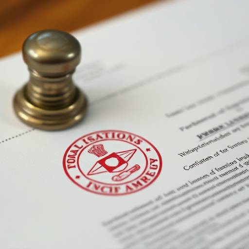 Document with a stamp, representing permit acquisition services